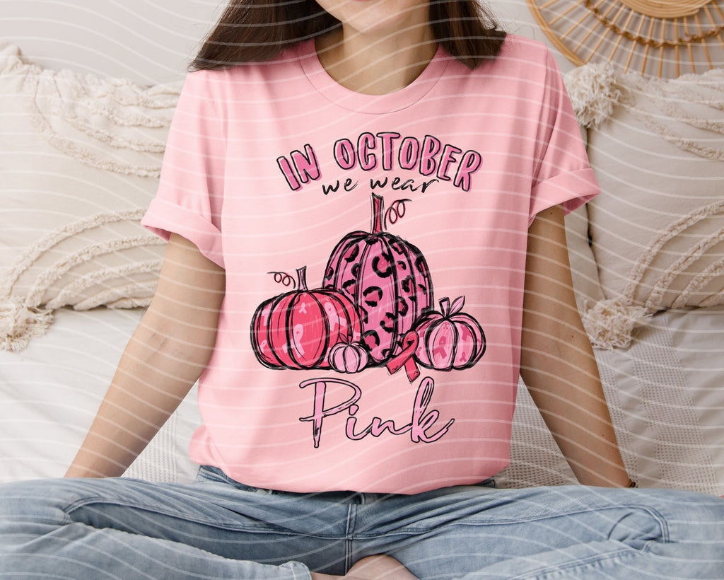 In October We Wear Pink Graphic Tee product image 1
