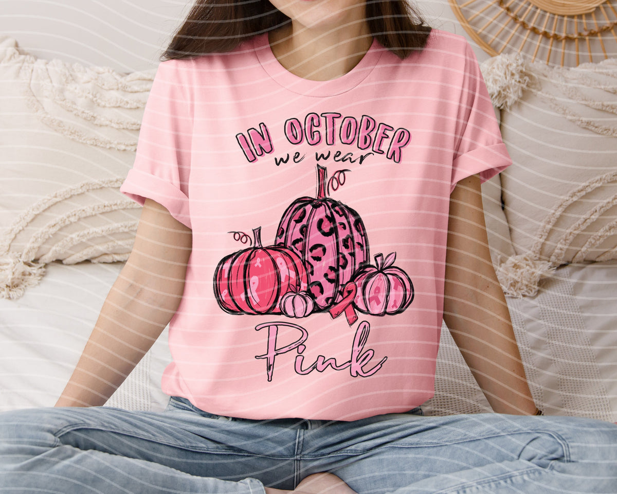 In October We Wear Pink Graphic Tee product image 1