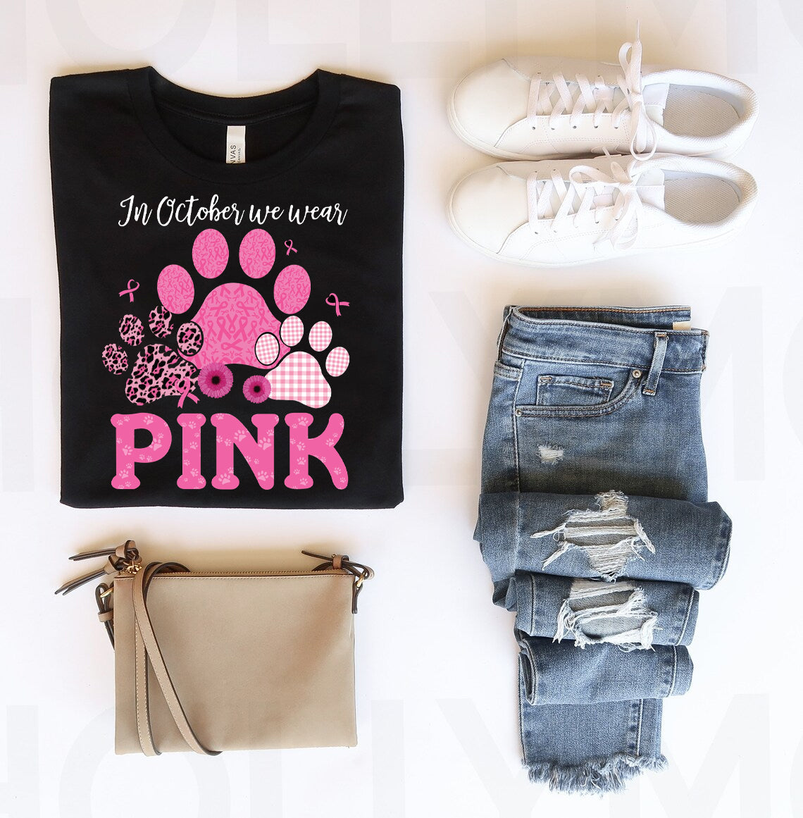 In October We Wear Pink Graphic Tee product image 1