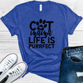 Cat Mama Life is Purrfect Graphic Tee product image 1