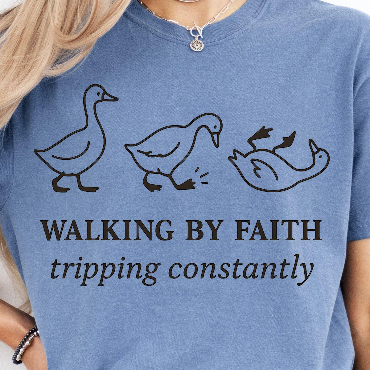 Walking by Faith Tripping Constantly Graphic Tee product image 1
