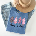 Merry Christmas Pink Trees Graphic Tee product image 1