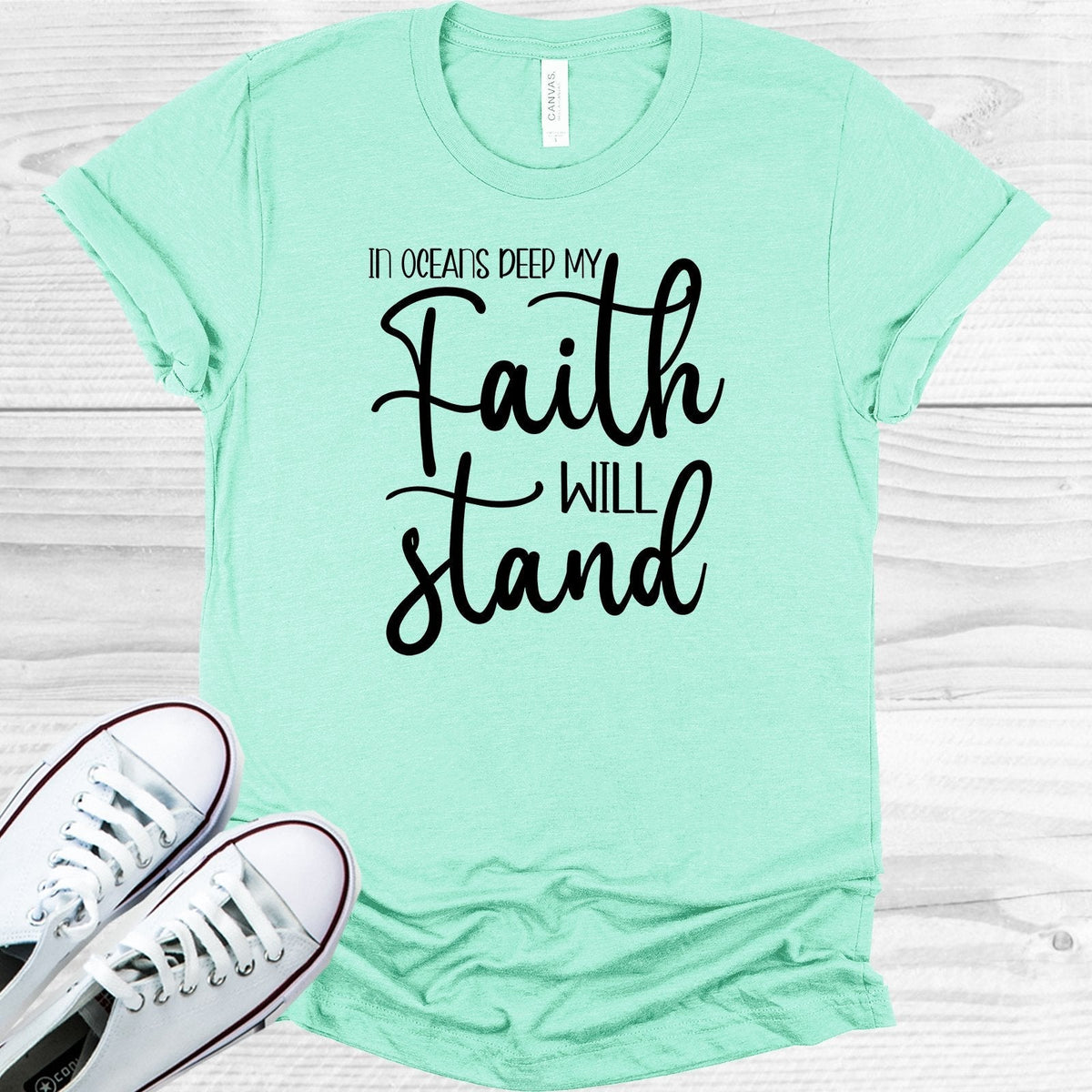 In Oceans Deep My Faith Will Stand Graphic Tee product image 1