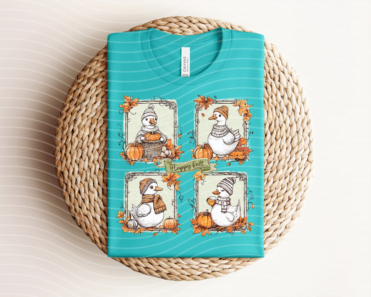 Happy Fall Geese Graphic Tee product image 1