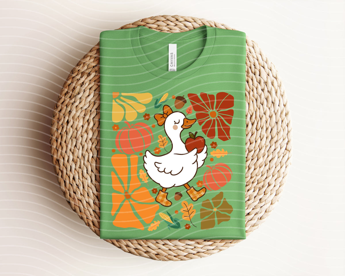 Fall Floral Goose Graphic Tee product image 1