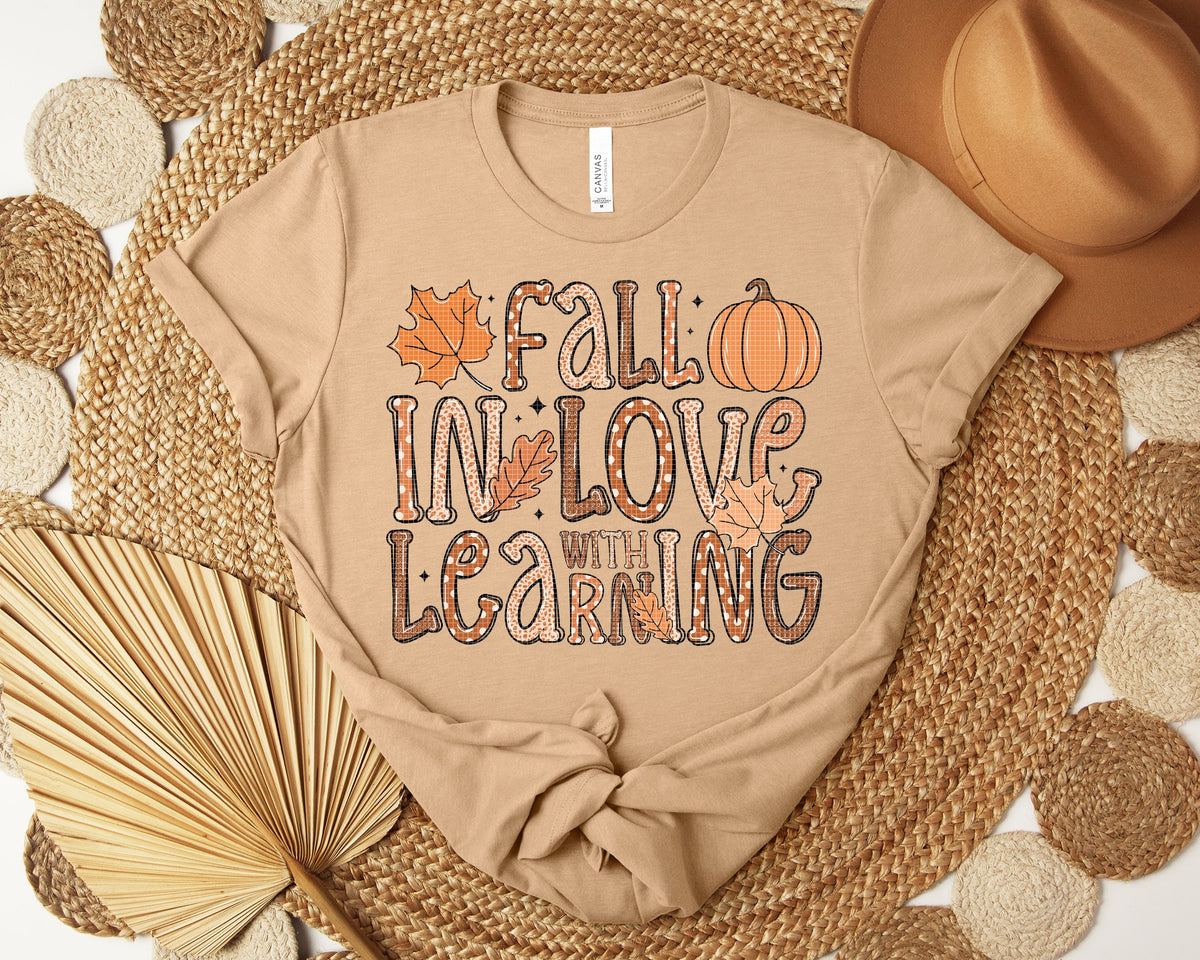Fall in Love with Learning Graphic Tee product image 1