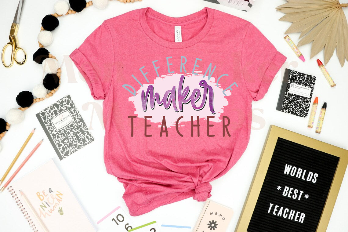Difference Maker Teacher Graphic Tee product image 1