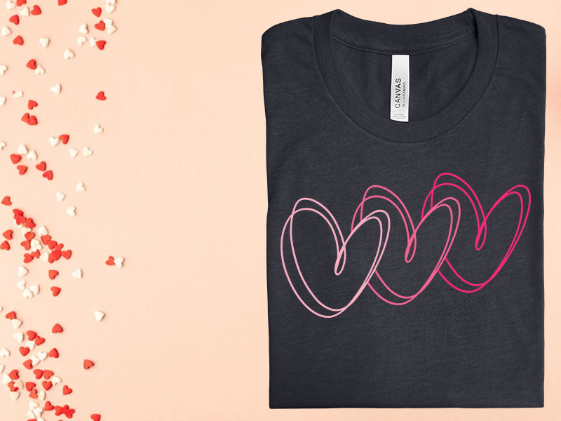 Pink Hearts Graphic Tee product image 1