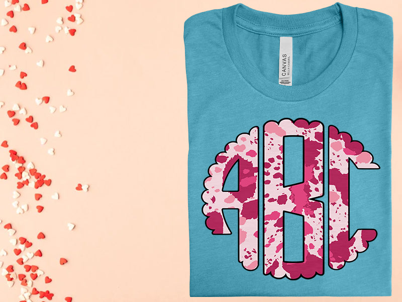 Pink Splatter Monogram Graphic Tee product image 1