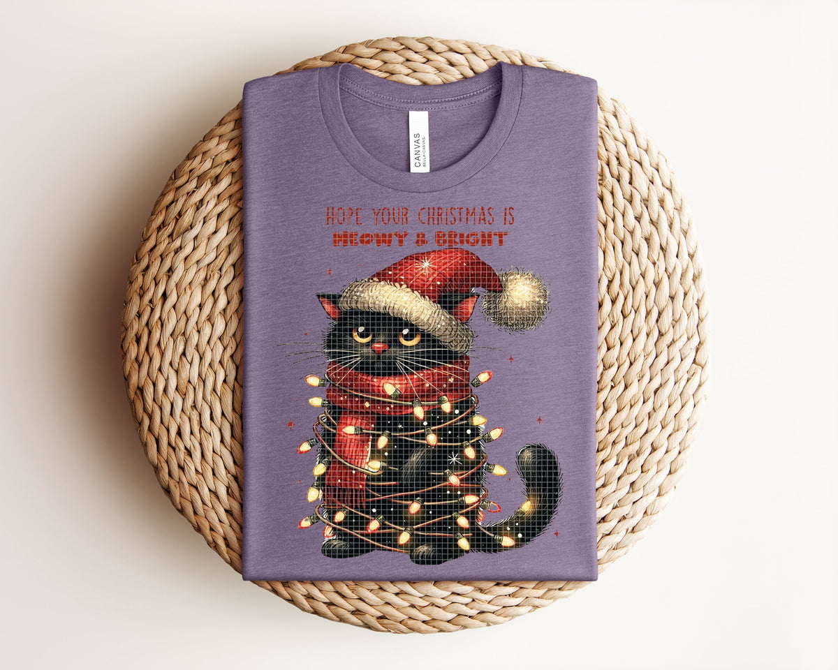 Hope Your Christmas is Meowy and Bright Graphic Tee product image 1