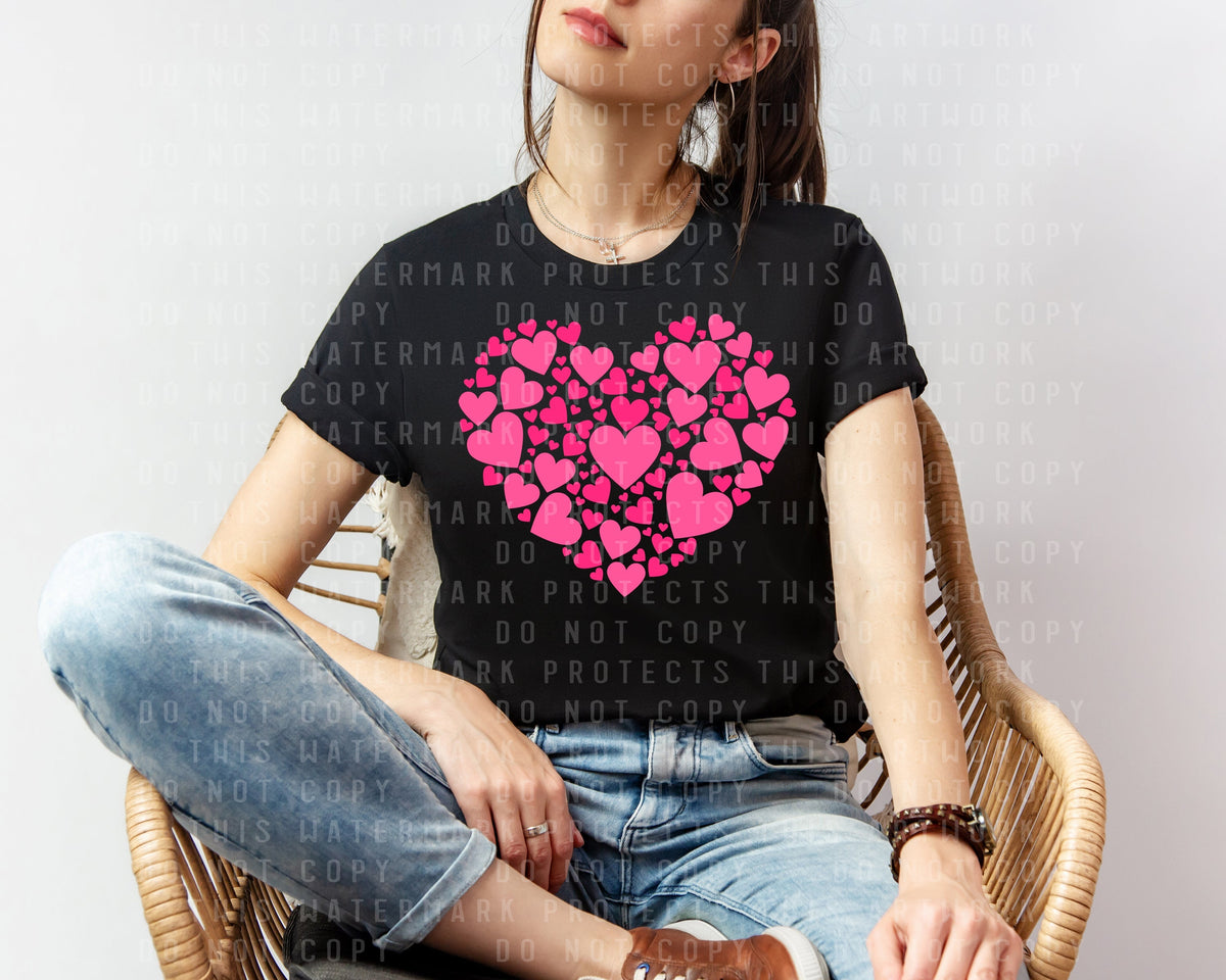 Pink Hearts Graphic Tee product image 1