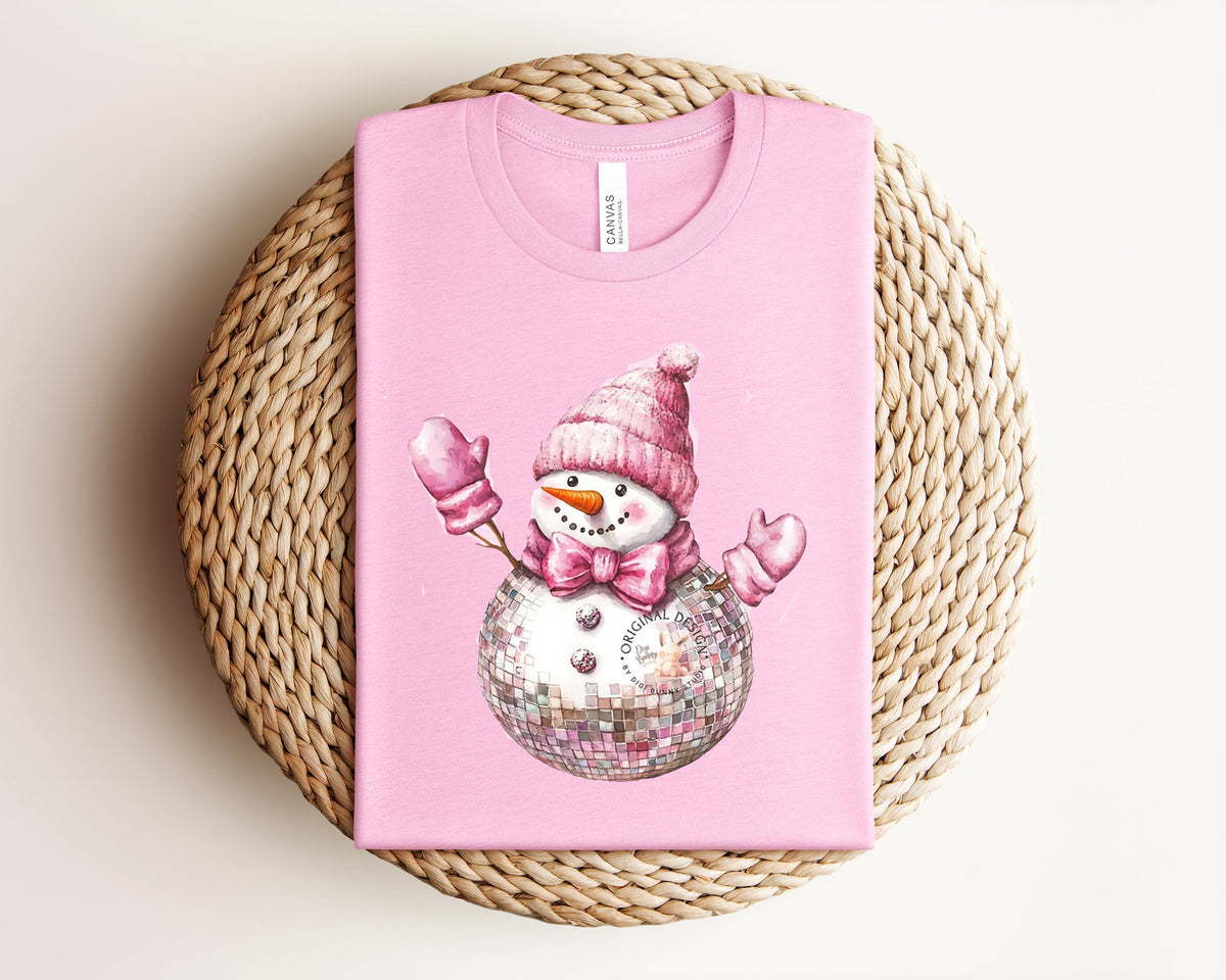 Pink Snowman Graphic Tee product image 1