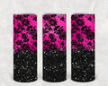 Black and Pink Floral 20 oz Skinny Tumbler