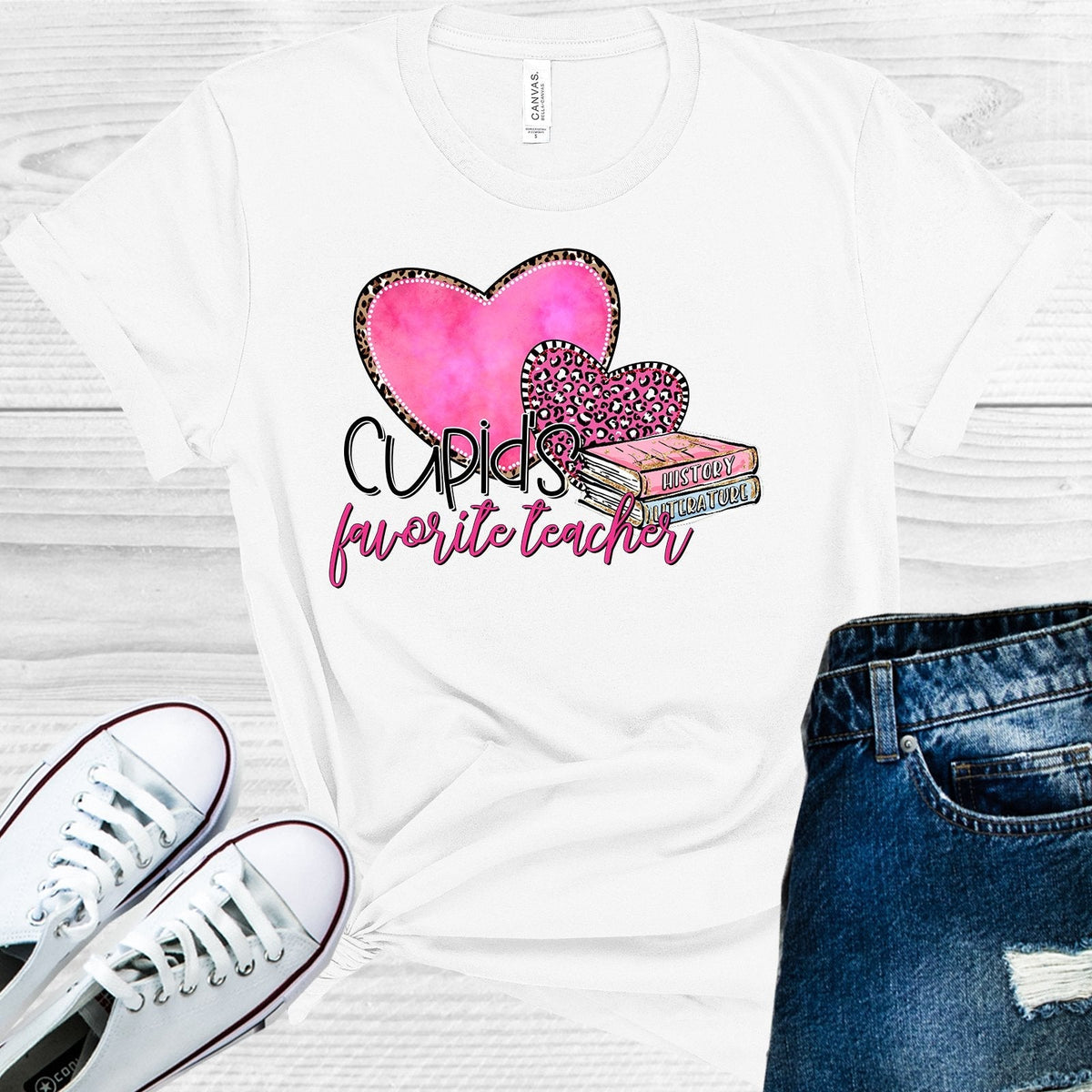 Cupid's Favorite Teacher Graphic Tee product image 1